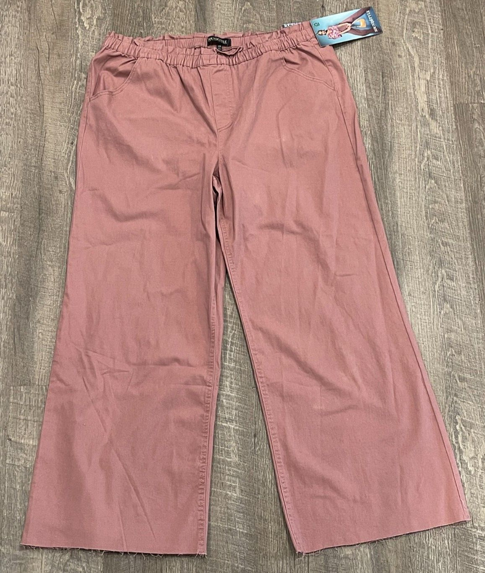 Soundstyle Pants Paper Bag Wide Leg Dusty Rose XL NWT